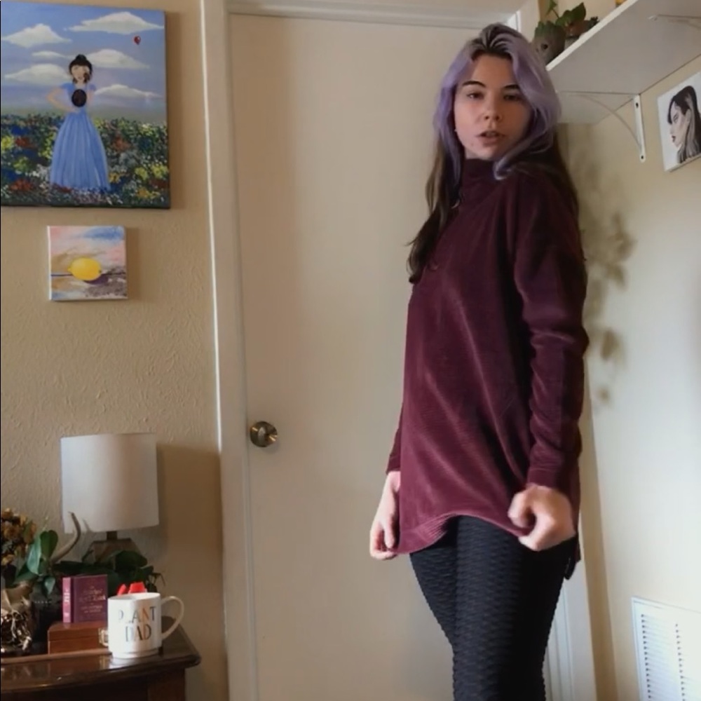 Maroon velvet turtle neck from Target